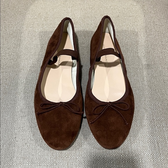 NEW Loeffler Randall Leonie Espresso Suede Ballet Flat Size 8 - Picture 2 of 7